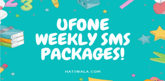 Ufone Weekly SMS Packages