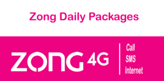 Zong Daily Packages